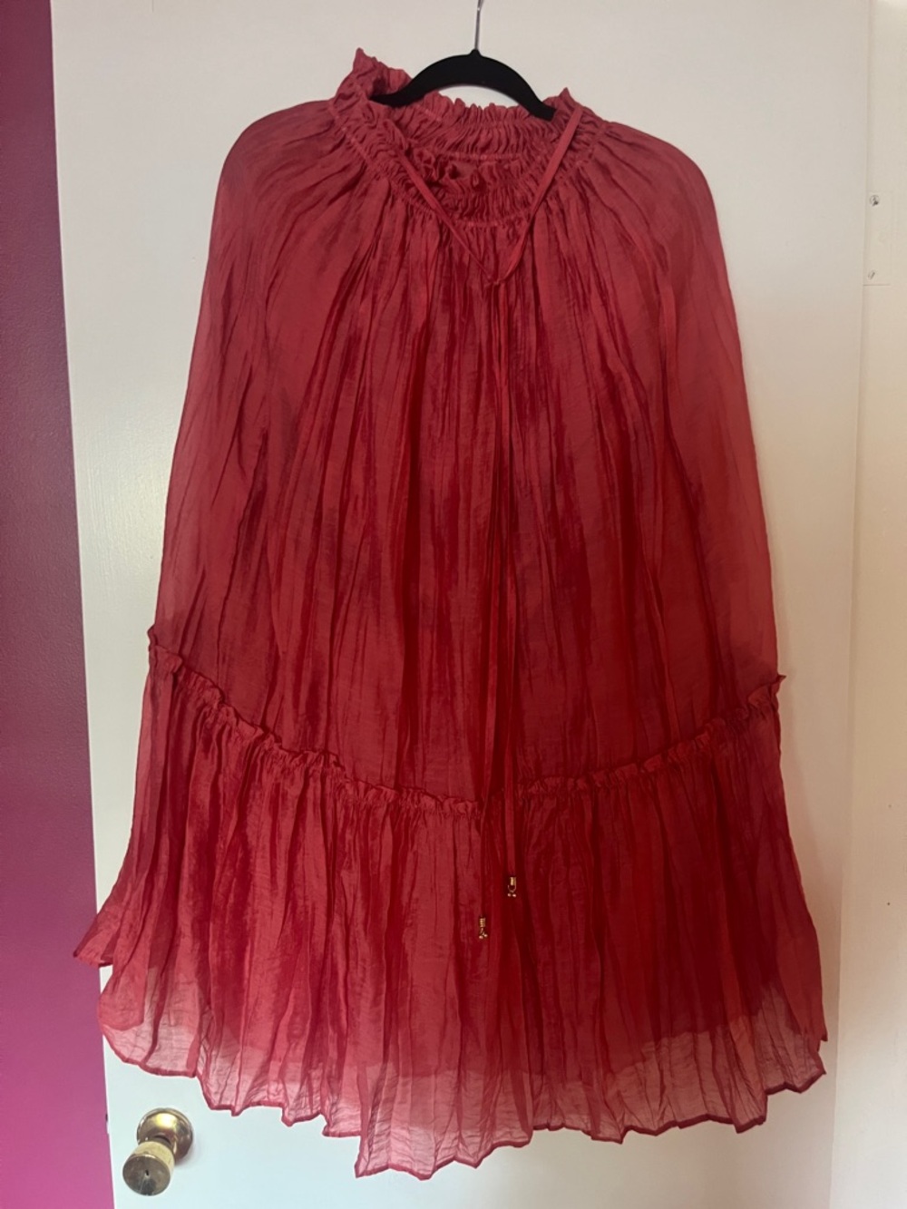 Zara wrinkle effect co-ord set crop top maxi skirt ruffle boho beachwear - Picture 9 of 16